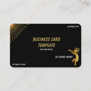 Kokopelli Sun Metallic Southwestern Business Card Visitenkarte