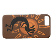 Kokopelli Sun Rustic Brown Case-Mate iPhone Hülle (Rückseite (Horizontal))
