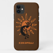 Kokopelli Sun Southwest Rustic Brown Case-Mate iPhone Hülle (Rückseite)