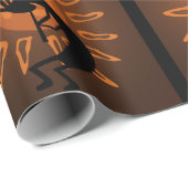 Kokopelli Sun Southwest Rustic Brown Geschenkpapier (Rolleneckpunkt)