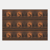 Kokopelli Sun Southwest Rustic Brown Geschenkpapier Set (Vorderseite 3)