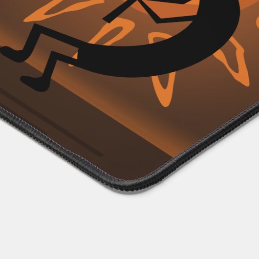 Kokopelli Sun Südwest Rustic Bronzed Brown Schreibtischunterlage (Ecke)