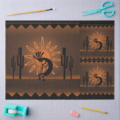 Kokopelli Sun Südwest Rustic Brown Decoupage Set Seidenpapier (Basteln)