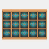 Kokopelli Sun Südwest Türkis Geschenkpapier Set (Vorderseite 3)