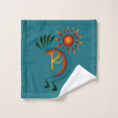 Kokopelli Sun Südwest Türkis HandtuchSet Badhandtuch Set (Waschlappen)