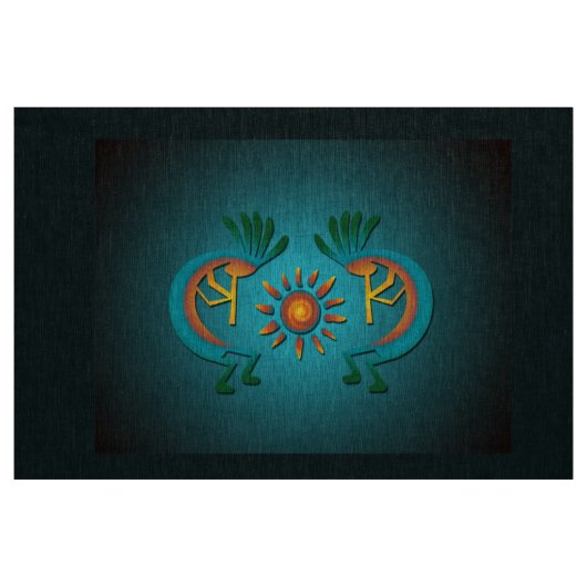 Kokopelli Sun Südwest Türkis Stoff (Fat Quarter (45,7 x 55,9 cm))