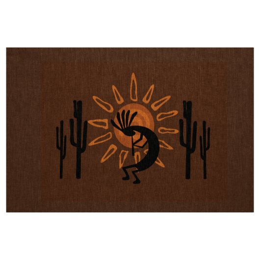 Kokopelli Sun Südwestwüste Rustikale Brawn Stoff (Fat Quarter (45,7 x 55,9 cm))