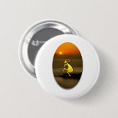 Kokopelli Sunset #2 Button (Vorne & Hinten)