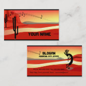 Kokopelli Sunset Business Card Visitenkarte (Vorne/Hinten)