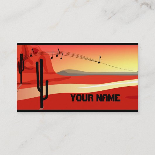 Kokopelli Sunset Business Card Visitenkarte (Vorderseite)
