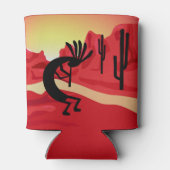 Kokopelli Sunset Landschaft Südwesten Dosenkühler (Rückseite)