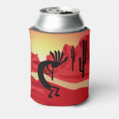 Kokopelli Sunset Landschaft Südwesten Dosenkühler (Kanne Rückseite)