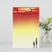 Kokopelli Sunset Stationery Briefpapier (Stehend Vorderseite)