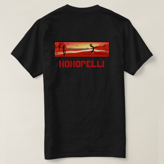 Kokopelli Sunset T - Shirt (Design Rückseite)