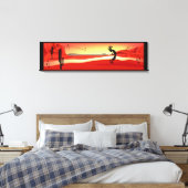 Kokopelli Sunset Wüste Landschaft Canvas Print Leinwanddruck (Insitu (Schlafzimmer))