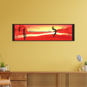 Kokopelli Sunset Wüste Landschaft Canvas Print Leinwanddruck (Insitu (Wohnzimmer))