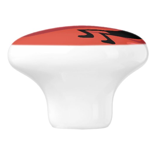 Kokopelli Sunset Wüste Landschaft Türknauf Keramikknauf (Seitenansicht)