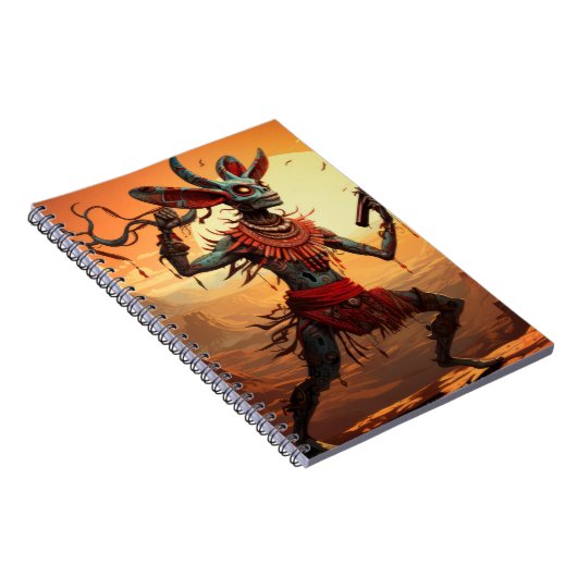 Kokopelli tanzt an Cliff Edge Notizblock (Rechte Seite)