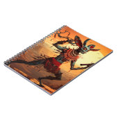 Kokopelli tanzt an Cliff Edge Notizblock (Linke Seite)