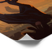 Kokopelli tanzt auf dem Canyon Floor Poster (Ecke)