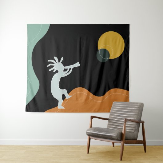 Kokopelli Tapestry Wandteppich (Beispiel (Horizontal))