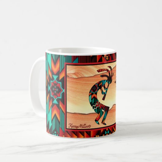 Kokopelli-Tasse Kaffeetasse (Vorderseite Links)