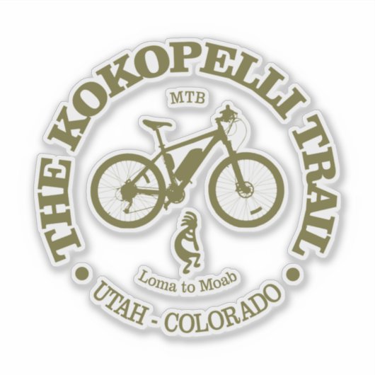 Kokopelli Trail (MTB) Aufkleber (Vorderseite)