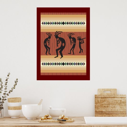 Kokopelli Tribal Poster Print (Küche)