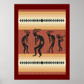 Kokopelli Tribal Poster Print (Vorne)