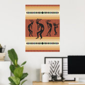 Kokopelli Tribal Print Poster (Heimbüro)