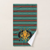 Kokopelli Tribal Sun Southwest Badhandtuch Set (Handtuch)
