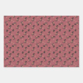 Kokopelli Trickster Pattern Burgundy Geschenkpapier Set (Vorderseite 3)