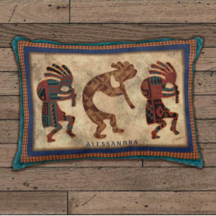 Kokopelli Trio personlaized Throw Kissen