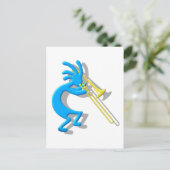 Kokopelli Trombone Postkarte (Stehend Vorderseite)