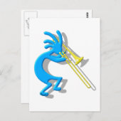 Kokopelli Trombone Postkarte (Vorne/Hinten)