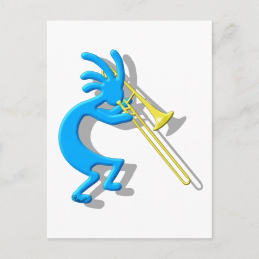 Kokopelli Trombone Postkarte (Vorderseite)