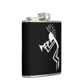 Kokopelli Trompeters-Petroglyphe Flachmann (Rechts)