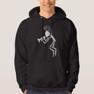 Kokopelli Trompeters-Petroglyphe Hoodie