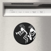 Kokopelli Trompeters-Petroglyphe Magnet (In Situ (Geschirrspüler))