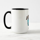 Kokopelli und Frau Petroglyph Tasse (Links)