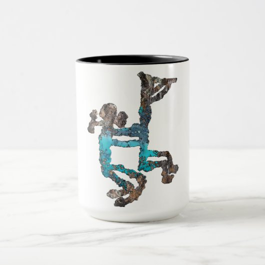 Kokopelli und Frau Petroglyph Tasse (Zentrum)