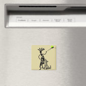 Kokopelli und Hund Magnet (In Situ (Geschirrspüler))