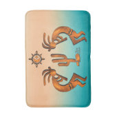 Kokopelli und Kakteen Badematte (Vorderseite Vertikal)