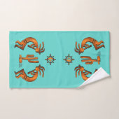 Kokopelli und Kakteen Badhandtuch Set (Handtuch)