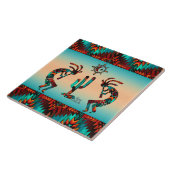 Kokopelli und Kakteen Fliese (Seite)