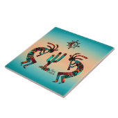 Kokopelli und Kakteen Fliese (Seite)