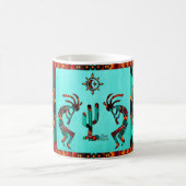 Kokopelli und Kakteen Kaffeetasse (Mittel)
