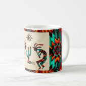Kokopelli und Kakteen Kaffeetasse (VorderseiteRechts)