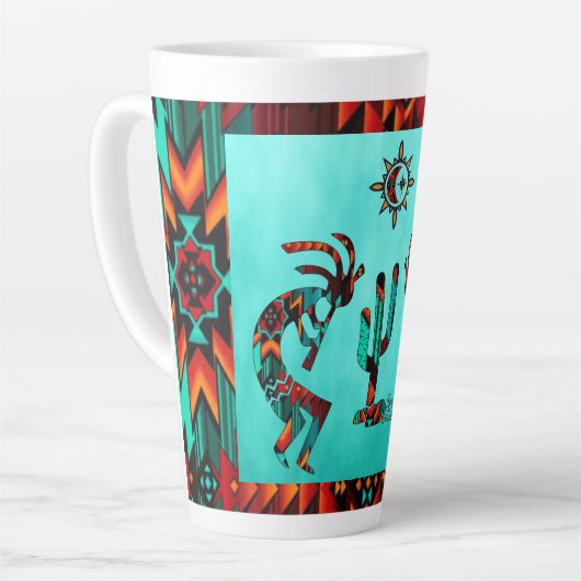 Kokopelli und Kakteen Milchtasse (Linke Ecke)