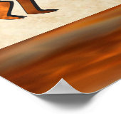 Kokopelli und Kakteen Poster (Ecke)